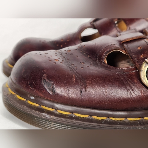 VTG Doc Dr Martens Made in England Oxblood Mary Janes Double Strap US 6.5 - 7